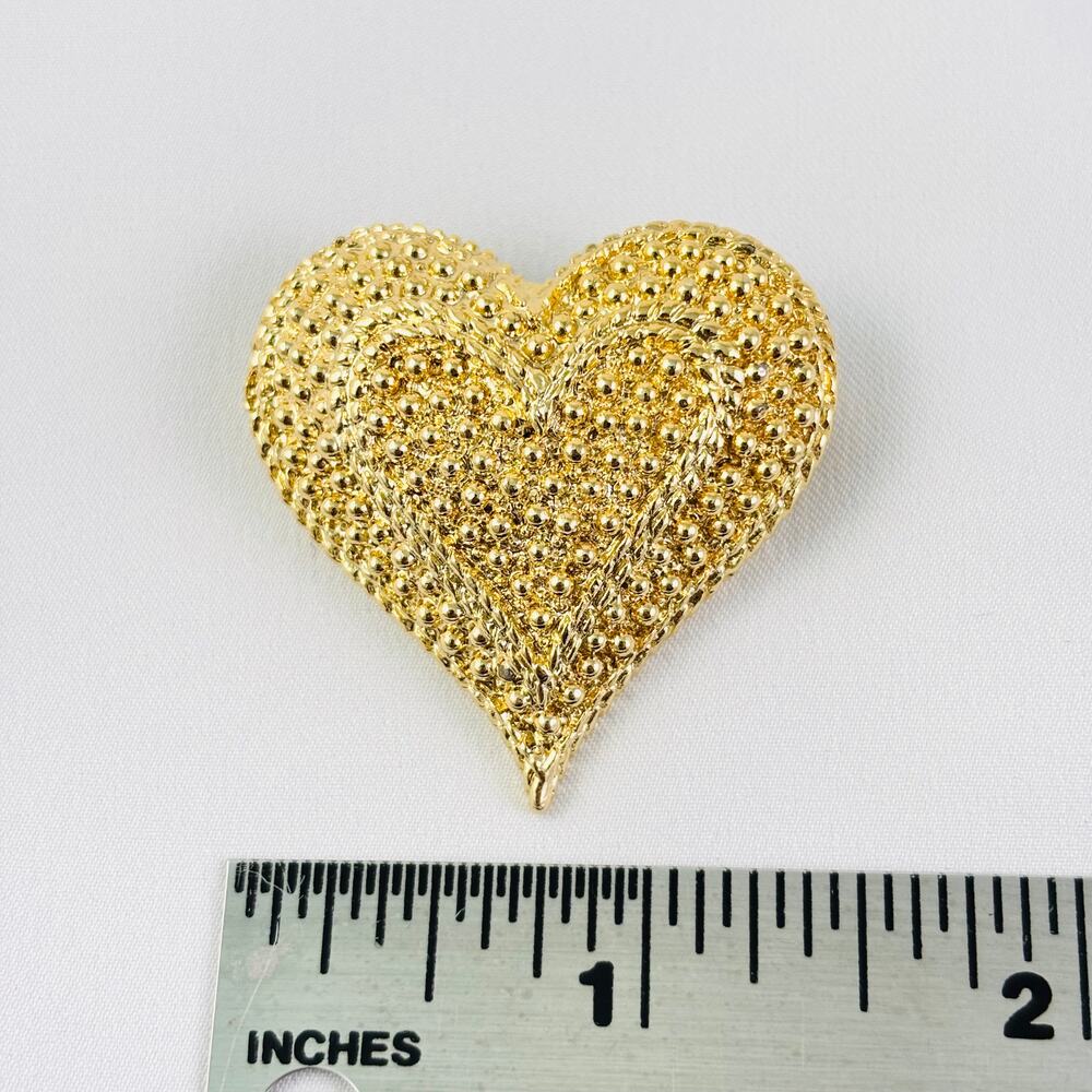 Vintage Kenneth Jay Lane KJL Signed Heart Brooch Rare Classic Statement